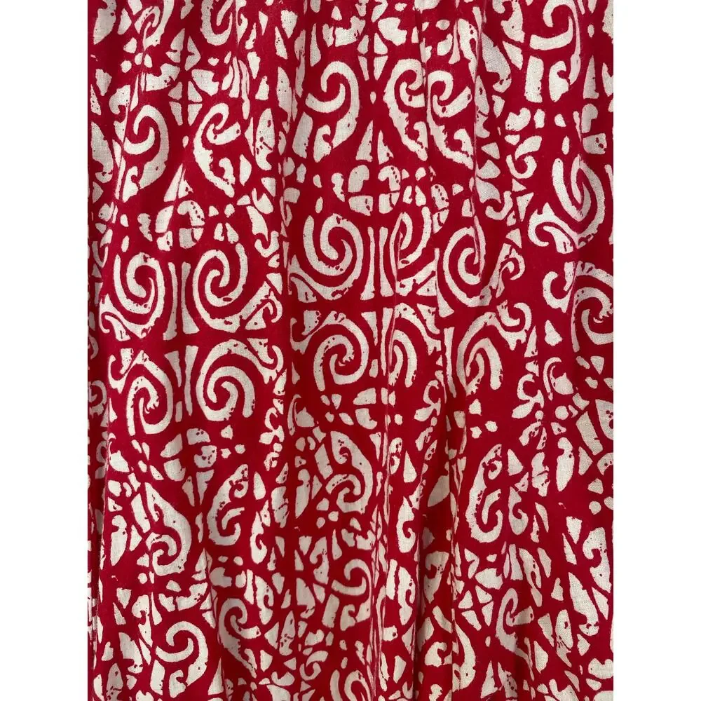 Red & White Boho Skirt Size Small/Medium
